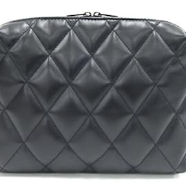 Balenciaga-Pochette épaule en cuir noir Balenciaga-Noir