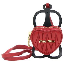 Miu Miu Red Leather Smartphone Case Red