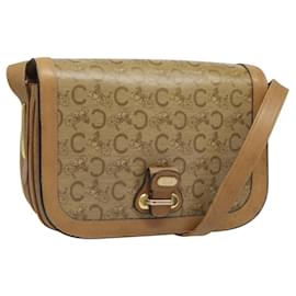 Céline-CELINE C Sulky Shoulder Bag PVC Beige Auth 104458-Beige