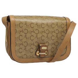 Céline Sac à épaule CELINE C Sulky en PVC beige Auth 104458 Beige