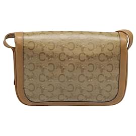 Céline-CELINE C Sulky Shoulder Bag PVC Beige Auth 104458-Beige