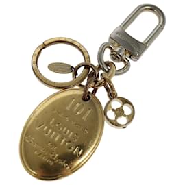 Louis Vuitton-LOUIS VUITTON Porte Cles Mezole Charm metal Gold M65086 LV Auth hk1992-Golden