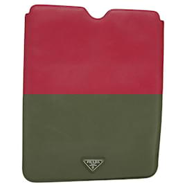 Prada-PRADA iPad Case Safiano leather Pink Auth ac3551-Pink
