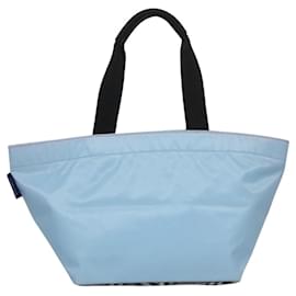 Autre Marque-Burberrys Nova Check Blue Label Tote Bag Nylon Blue Black Auth ti2665-Black,Blue