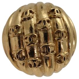 Chanel-CHANEL Earring Metal Gold CC Auth bs21871-Golden