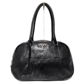 Borsa a Spalla Prada Saffiano Lux Bauletto Nera Nero