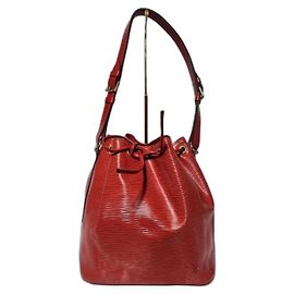 LOUIS VUITTON Epi Petit Noe Castillan Bolsa de Hombro Roja Roja