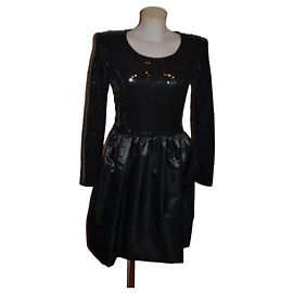 Luisa Spagnoli black sequin dress Black