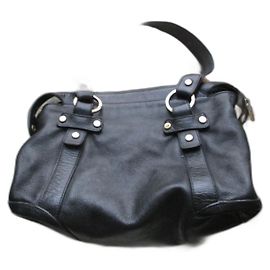 Fratelli Rosseti Black Grained Leather Handbag Black