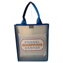 Bolsa de compras Chanel azul de resina Azul