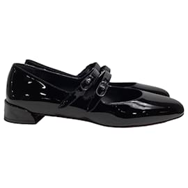 Christian Louboutin- Christian Louboutin Sweet Jane Ballet Flats in Black Patent  Calf Leather-Black