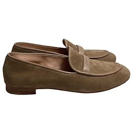 Mocassins Maxime Logo Gianvito Rossi en daim marron Marron Rouge