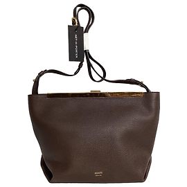 Bolsa transversal Khaite Augusta em couro de bezerro marrom Marrom