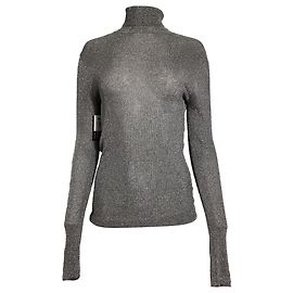Isabel Marant Rollkragenpullover aus metallischem silbernem Viskose Silber Metallisch