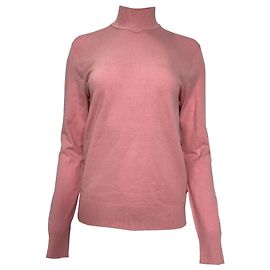 Autre Marque Le pull col roulé Frankie Shop en coton rose Marron Rose