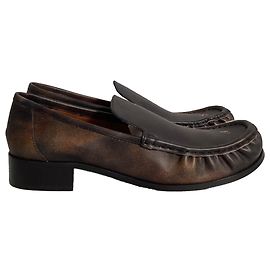 Mocasines Babi de cuero marrón de Acne Studios Castaño