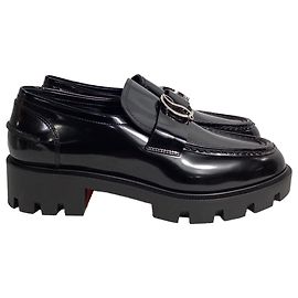 Mocasines CL Moc Lug de Christian Louboutin en cuero de ternera negro Negro