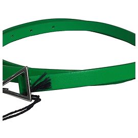 Cinto com fivela triangular Bottega Veneta em couro verde Verde