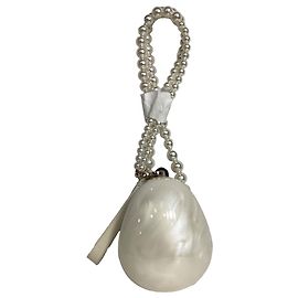 Bolsa de Ombro Micro Pearl Egg de Simone Rocha em Perspex Branco Branco Cru