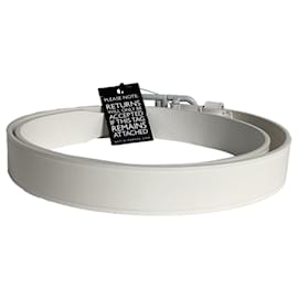 Balenciaga-Balenciaga BB Belt in White Leather-White,Cream