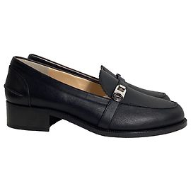 Mocassini Lock Me di Christian Louboutin in pelle nera Nero