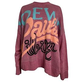 Pull imprimé Loewe x Paula's Ibiza en lin rose Rose