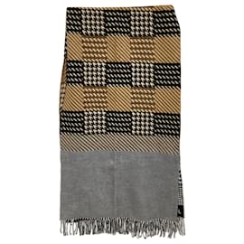 Autre Marque-Mother of Pearl x Johnstons Of Elgin Scarf in Multicolor Wool-Brown,Red