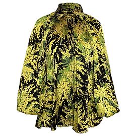 Balenciaga Bluse aus gelber Seide mit Mimosa-Druck Andere