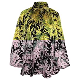 Balenciaga-Balenciaga Mimosa Print Blouse in Yellow Silk-Other