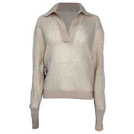 Khaite Jo Pull en Cachemire Crème Blanc Écru
