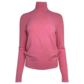 Pull à col roulé Bottega Veneta en viscose rose Marron Rose