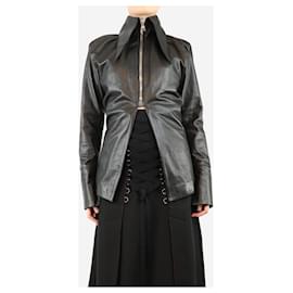 Autre Marque-Black lambskin leather jacket - size UK 10-Black
