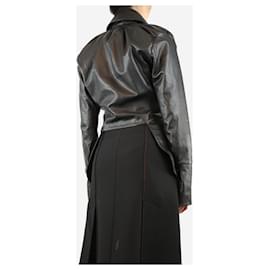 Autre Marque-Black lambskin leather jacket - size UK 10-Black