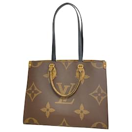 Louis Vuitton-Louis Vuitton Monogram Giant On The Go MM Tote Bag-Brown