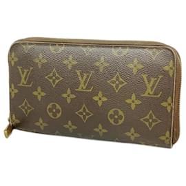 Louis Vuitton-Louis Vuitton Long Wallet Monogram Zippy Organizer-Brown