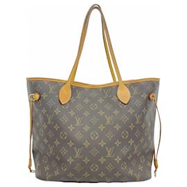 Louis Vuitton-Louis Vuitton Monogram Neverfull MM Tote Bag-Brown