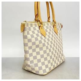 Louis Vuitton-Louis Vuitton Damier Azur Saleya PM Tote Bag-White