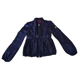 Giacca Moncler in seta blu scuro Blu scuro