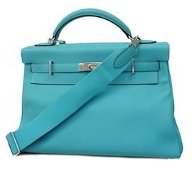 Hermès-Hermès Kelly 40-Turquoise