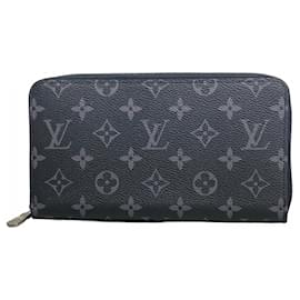 Louis Vuitton-Louis Vuitton Long Wallet Monogram Eclipse Zippy Organizer NM M82081-Black