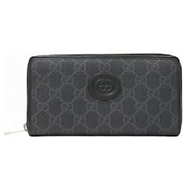 Gucci-Gucci GG Supreme Long Wallet-Black
