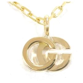Gucci-Gucci GG Running K18YG Necklace with Blue Topaz-Blue,Golden