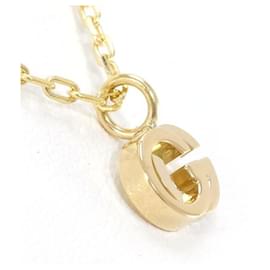 Gucci-Gucci GG Running K18YG Necklace with Blue Topaz-Blue,Golden