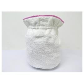 Dior-NINE BEACH BAG POUCH I LOVE CHRISTIAN DIOR GM WHITE COTTON BEACH BAG-White