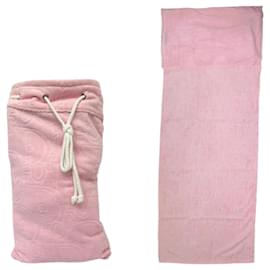 Dior-NEW DIOR MONOGRAM OBLIQUE BEACH TOWEL BACKPACK BAG-Pink