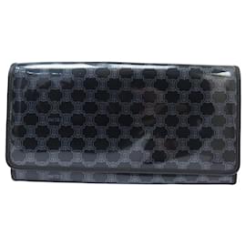 Céline-NEW VINTAGE LARGE CELINE TRIUMPH PATTERN PATENT LEATHER WALLET-Other