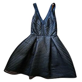 Maje Dark Blue Polyester Dress Dark blue
