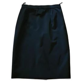 Prada Black Synthetic Skirt Black