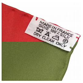 Hermès-Hermes Carré 90 AXIS MUNDI Puzzle Scarf-Red