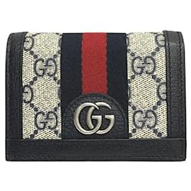 Gucci-Gucci Offdia GG Supreme Bi-fold Wallet-Navy blue